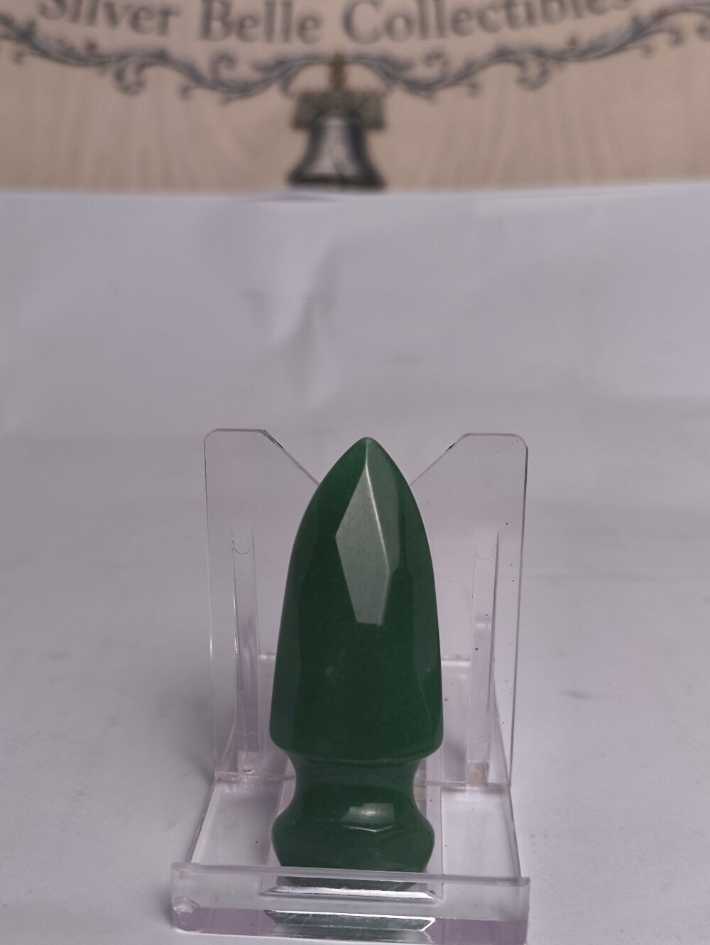 Green Aventurine Carved Crystal Point Tower 2.05" 13.7g Luck Abundance